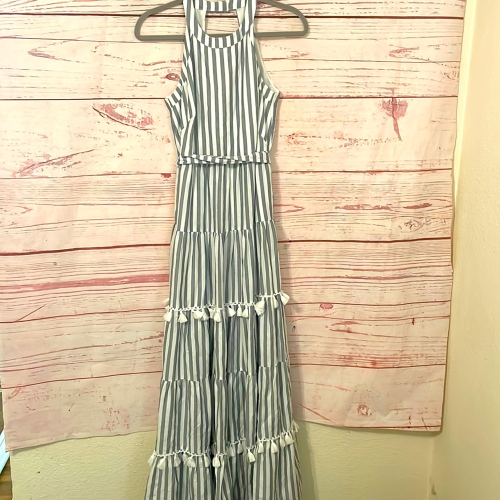 ELIZA J 4P striped maxi dress